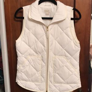 White J Crew puffer vest